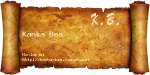 Kanka Bea névjegykártya
